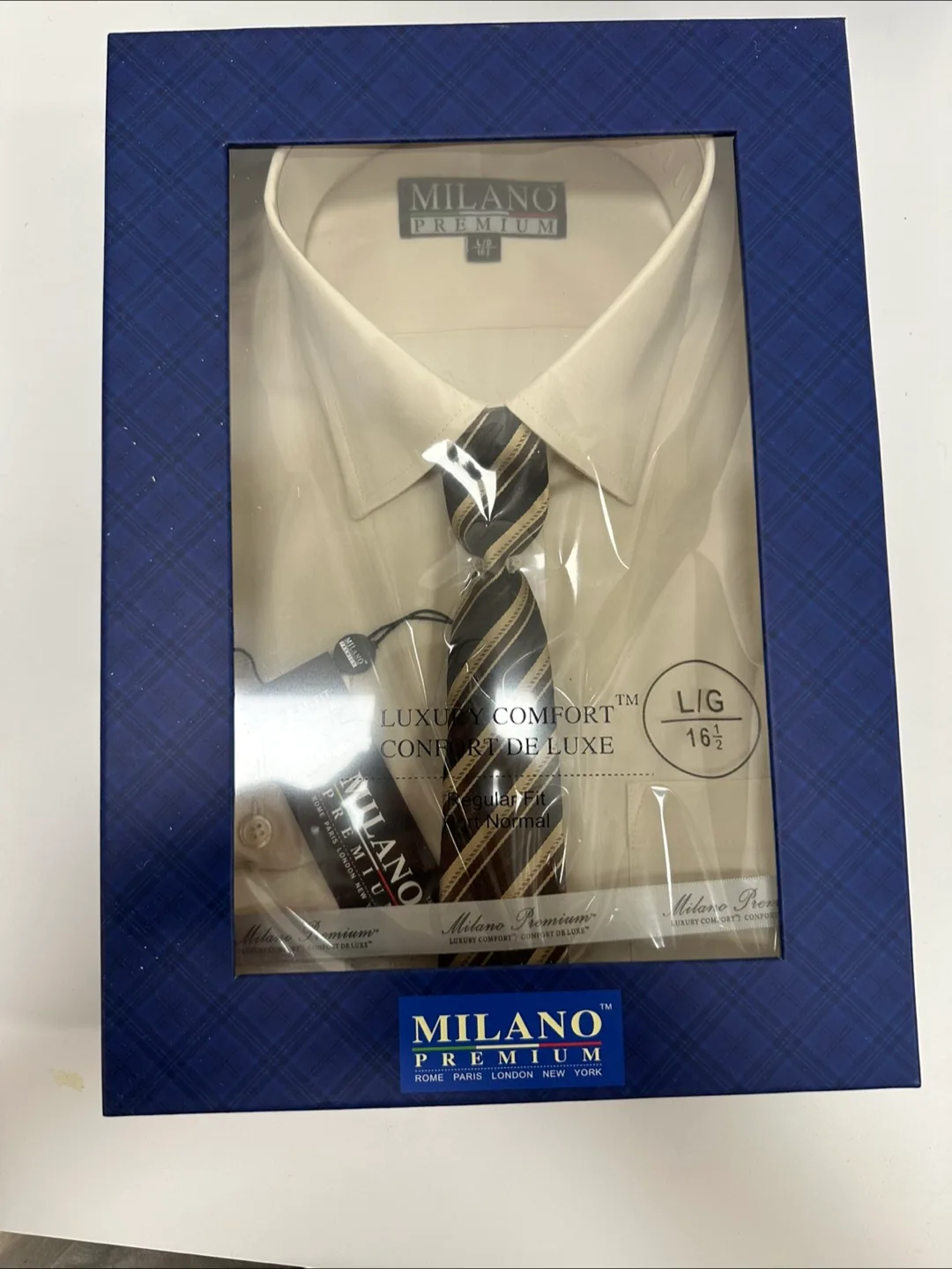 Milano Premium Dress Shirt & Tie Set - Large, New image indicator(3)