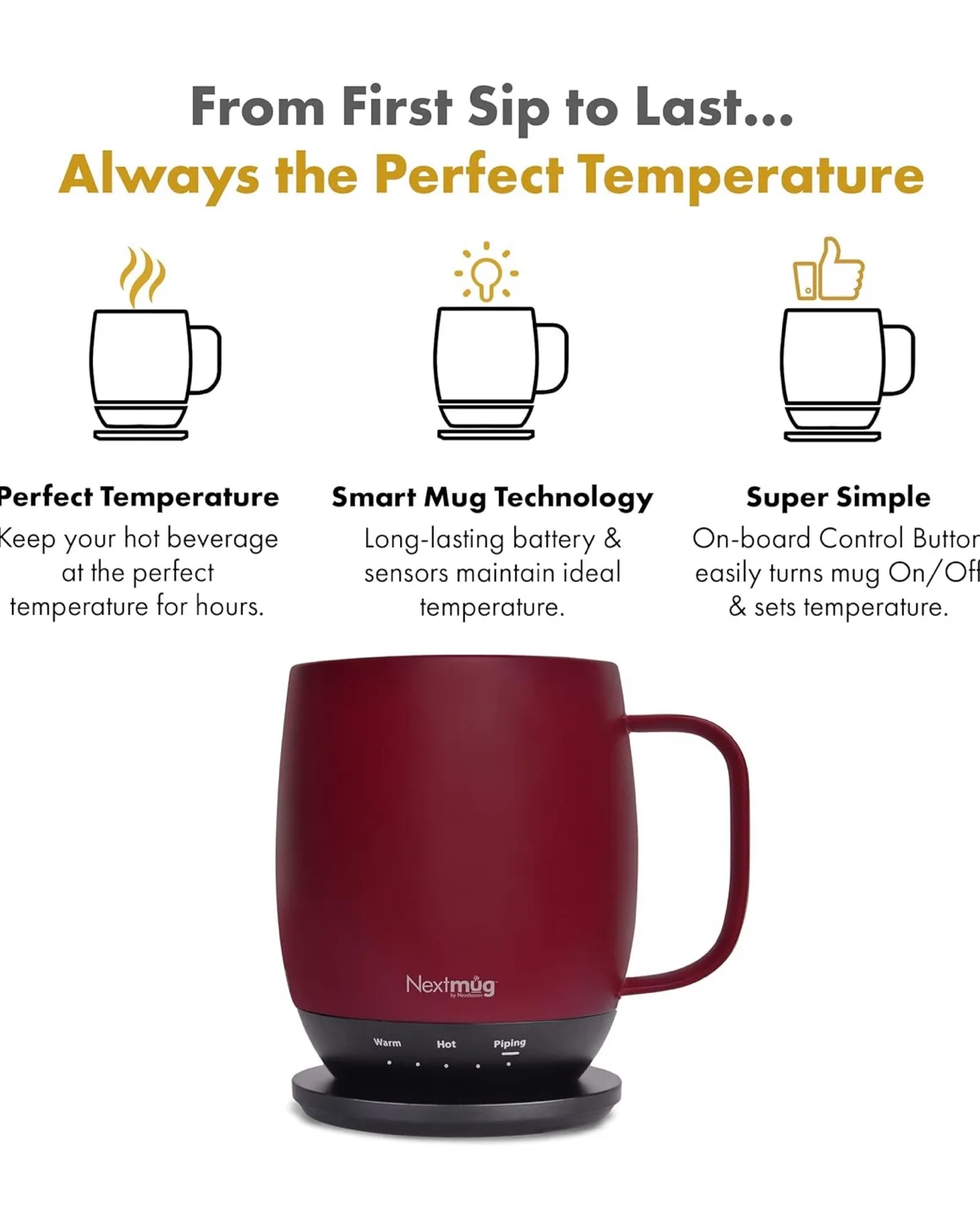 🧡 Nextmug Temperature Controlled Mug image indicator(5)