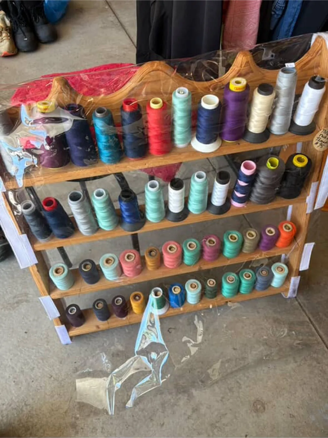Wooden Thread Rack Organizer thumbnail