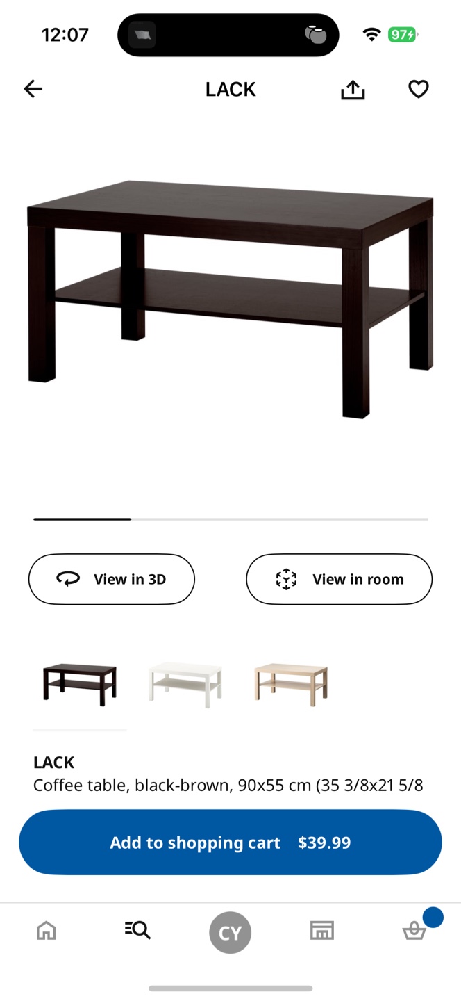 IKEA LACK Coffee Table - Black-Brown