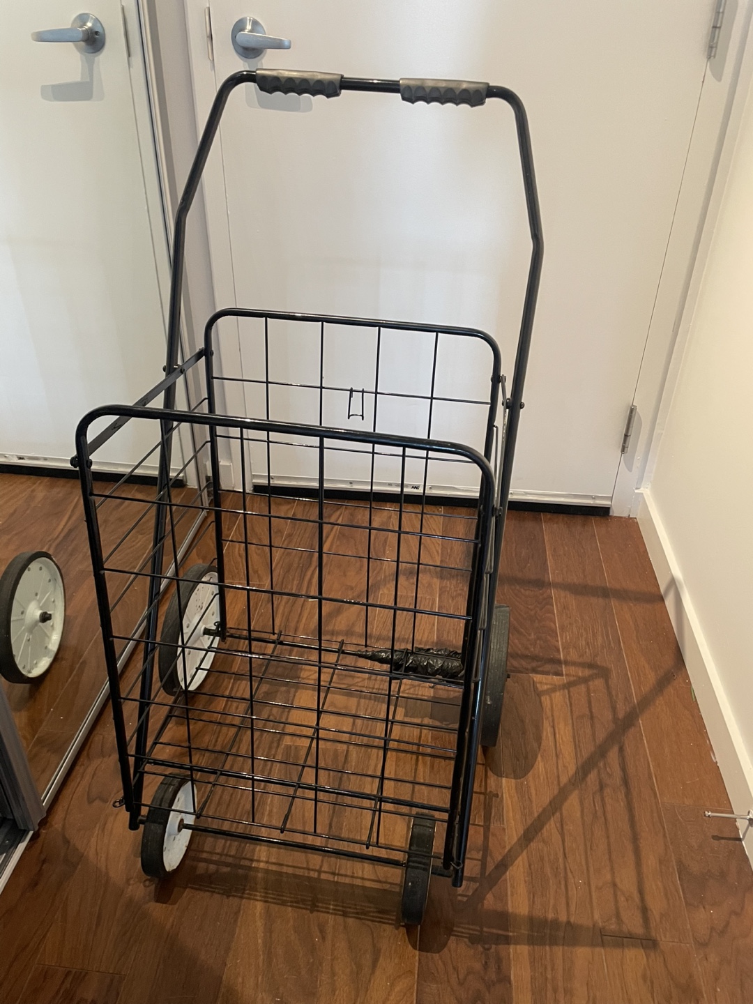Folding Shopping Cart - Black - photo 2
