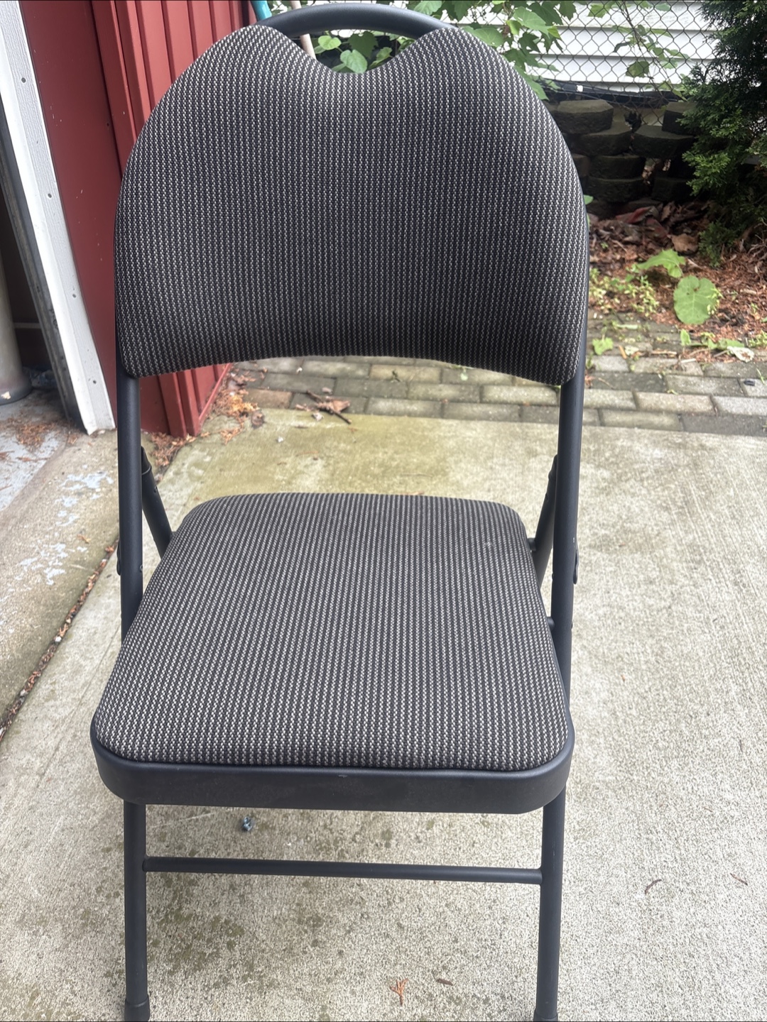 Folding Chair - Black Frame, Padded Seat
