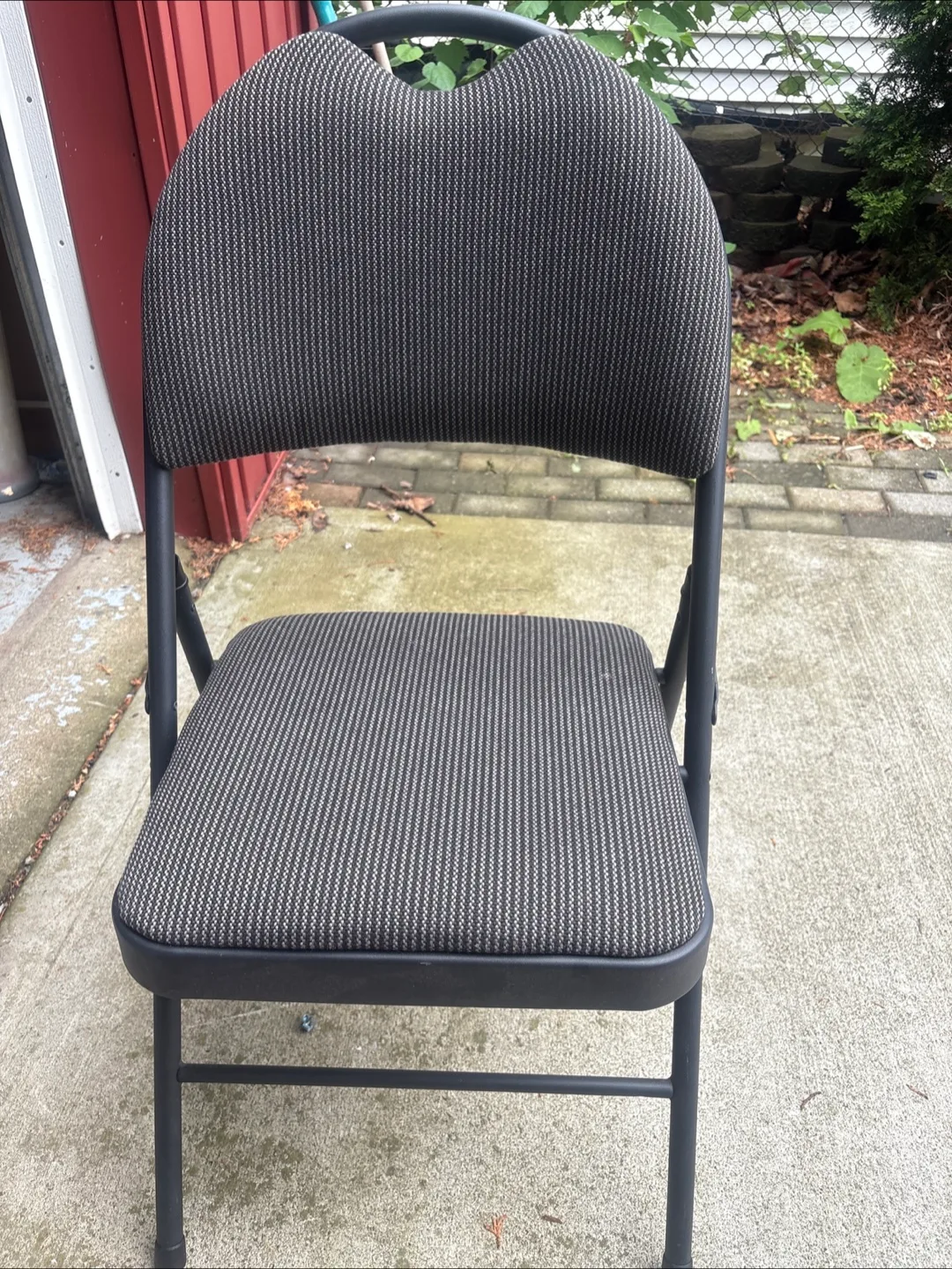 Folding Chair - Black Frame, Padded Seat thumbnail