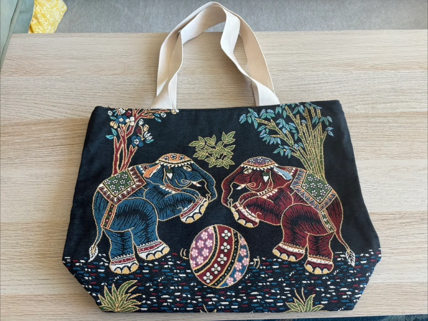 Elephant Print Tote Bag thumbnail