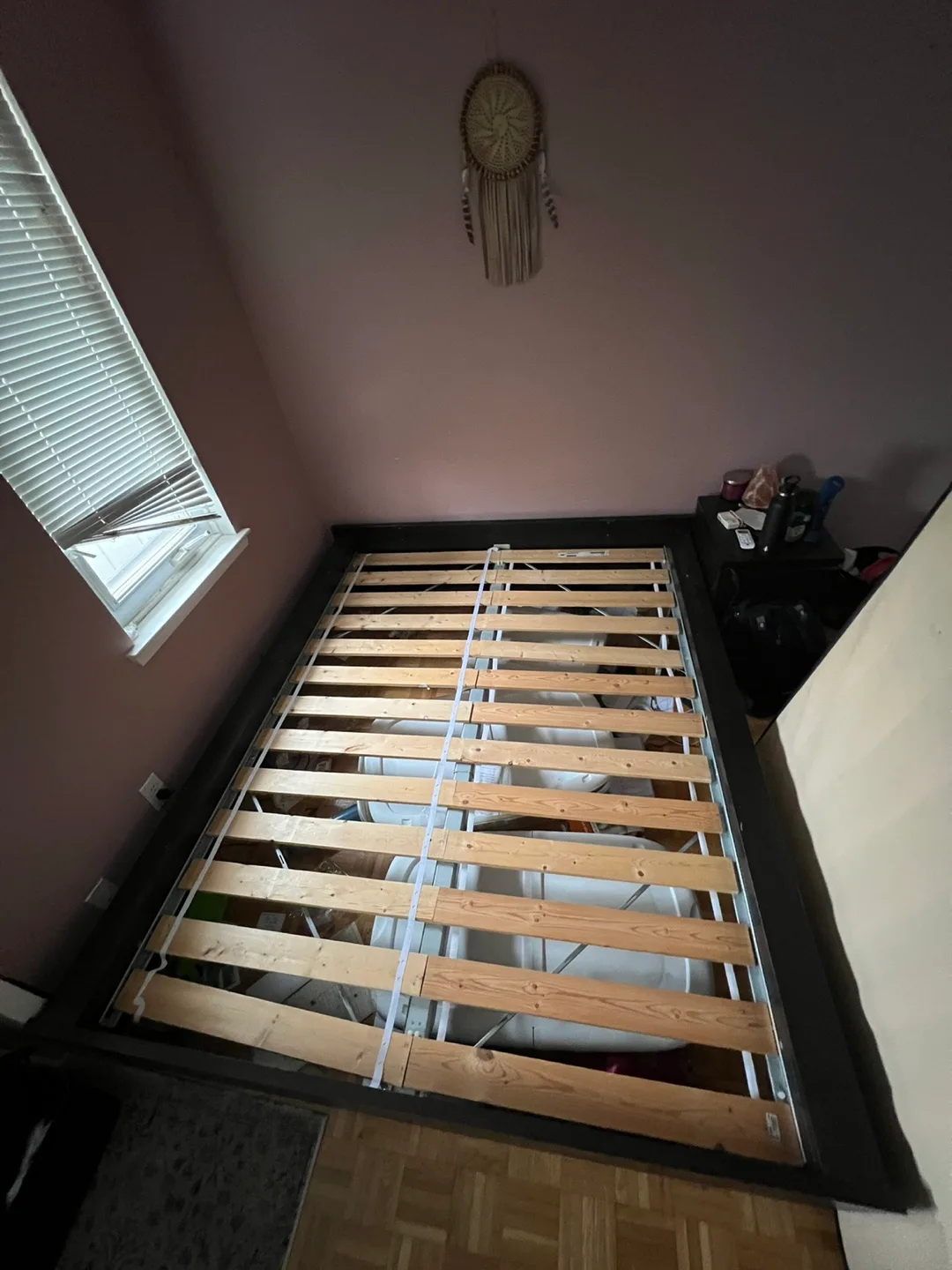 Queen Size Bed Frame with Mattress image indicator(3)