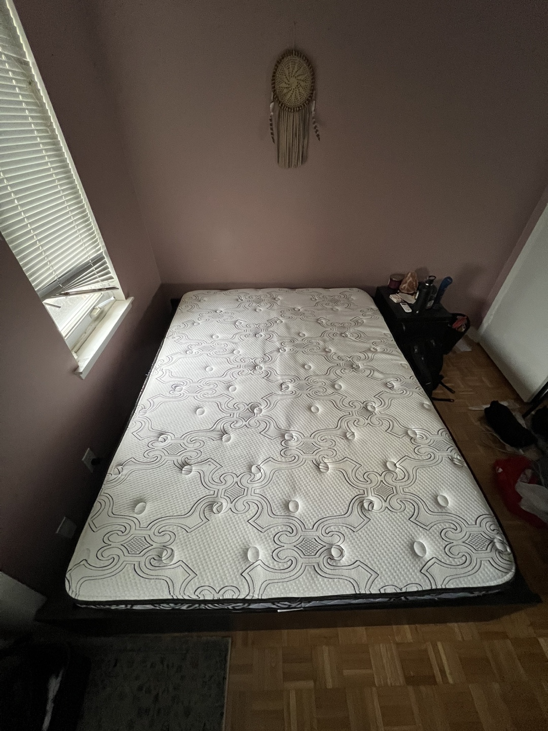Queen Size Bed Frame with Mattress