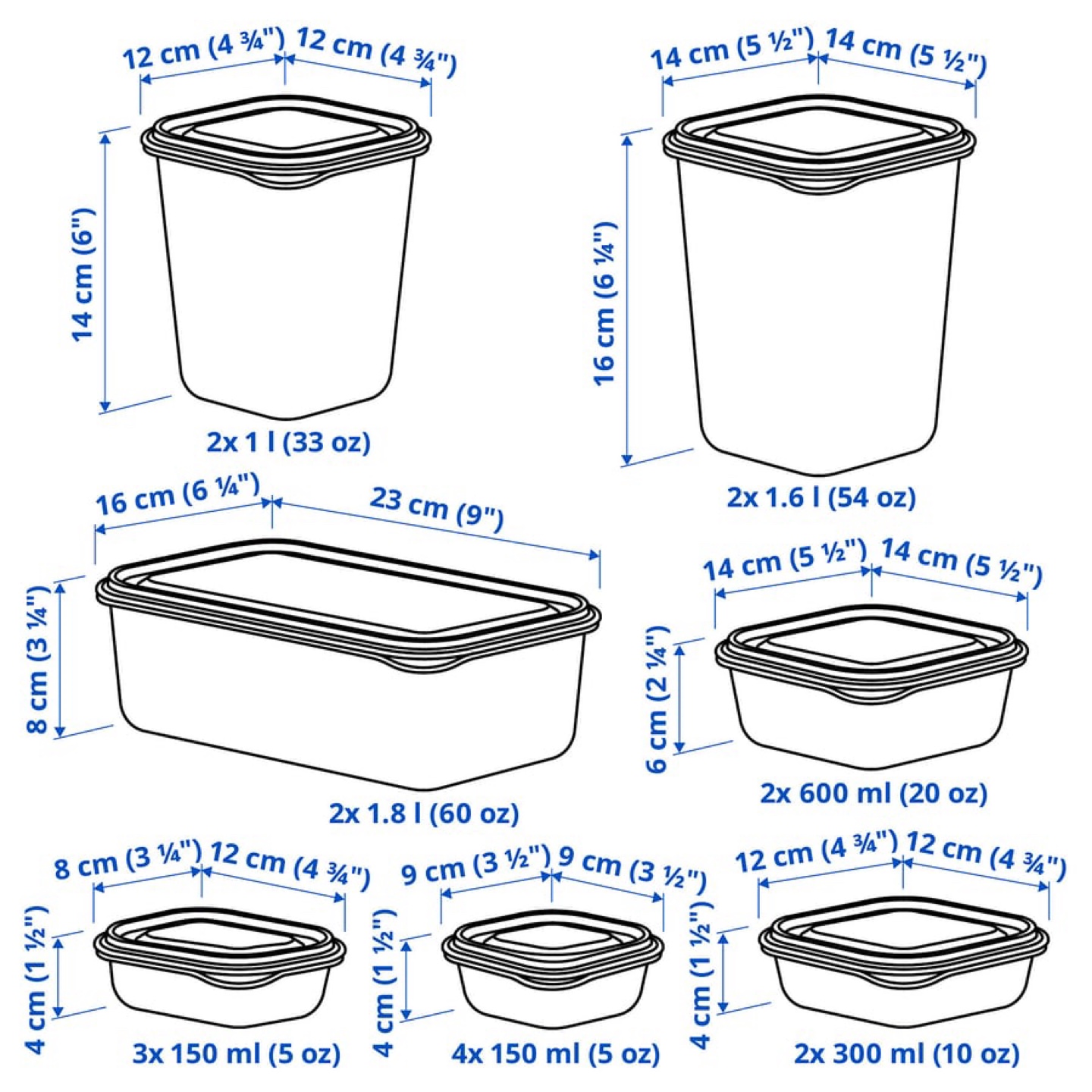 IKEA 17-Piece Food Container Set - photo 2