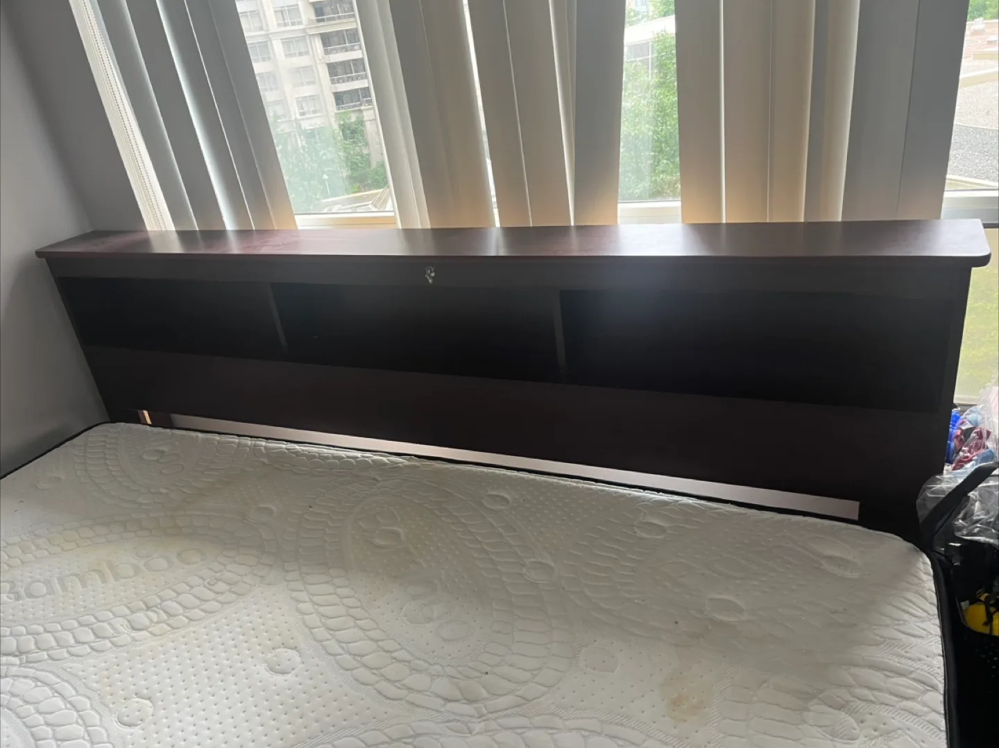 California King Bed with Full Storage + SpinalCare Mattress 11”