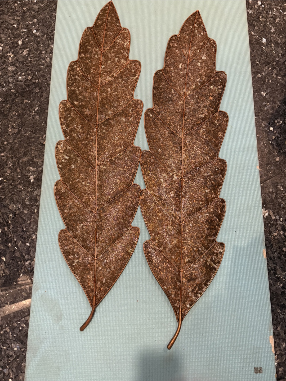 Metal Leaf Wall Decor - Set of Two