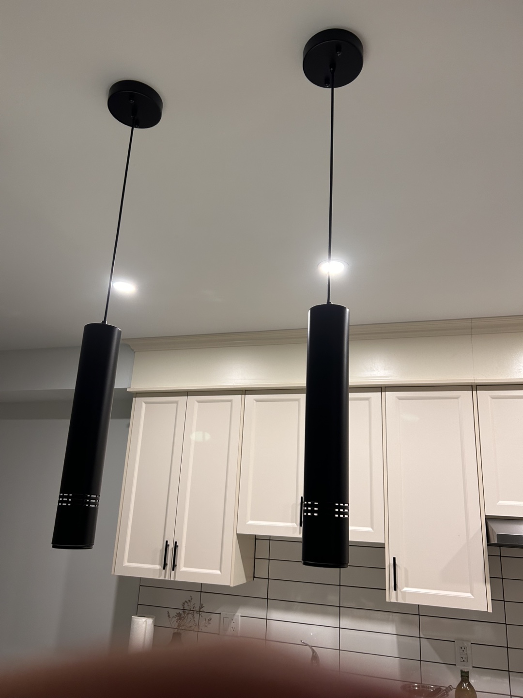 Black Cylinder Pendant Lights