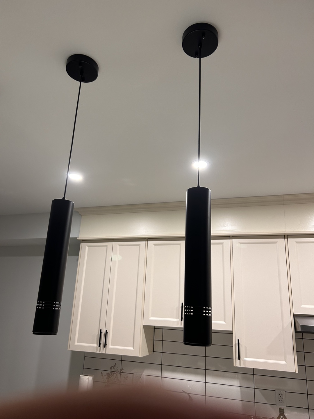 Black Cylinder Pendant Lights - photo 3