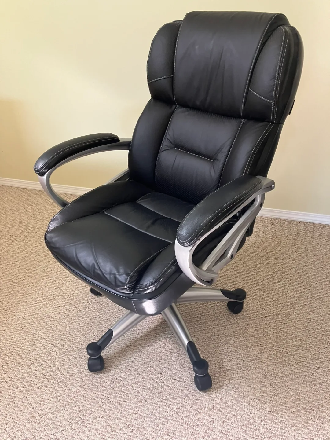Black Leather Office Chair thumbnail