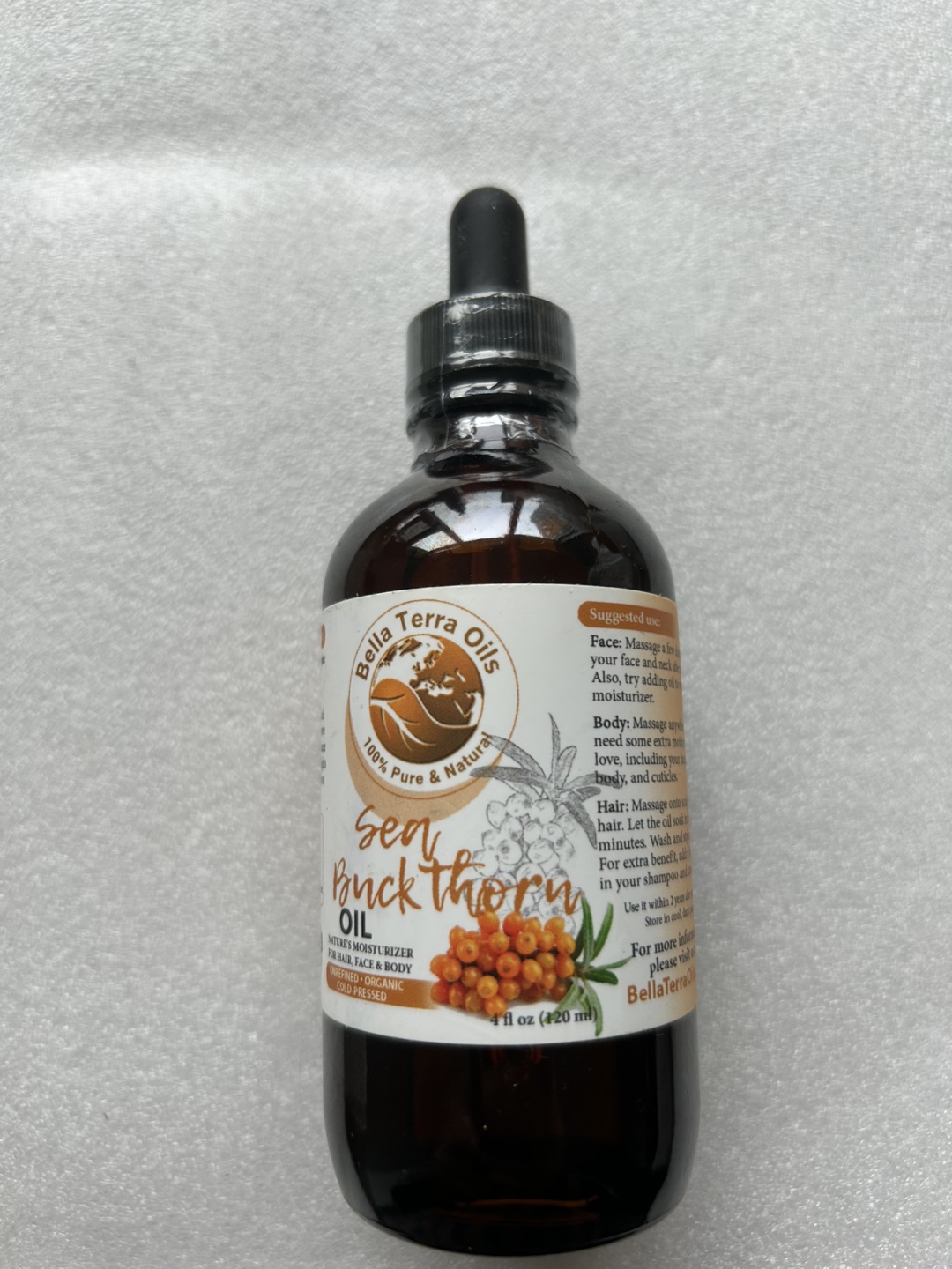 New Bella Terra Sea Buckthorn Oil 120ml