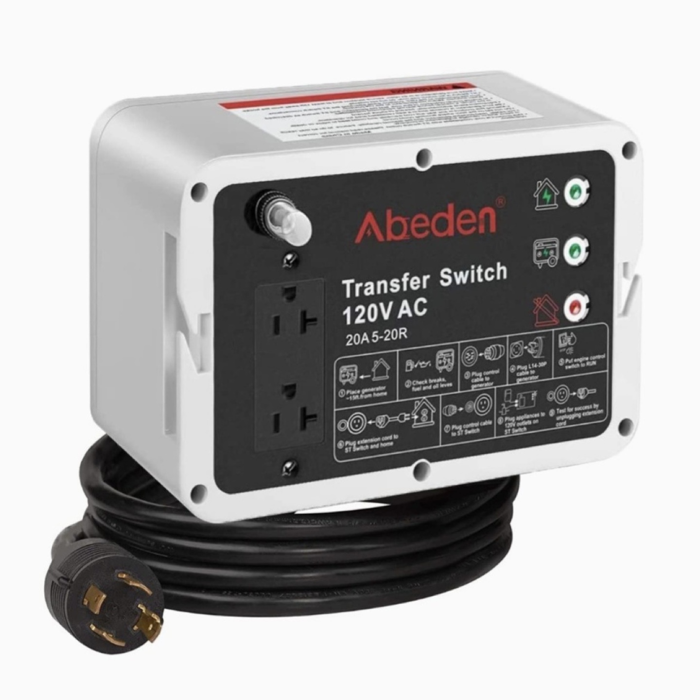 Abeden Transfer Switch 120V AC 20A 5-20R