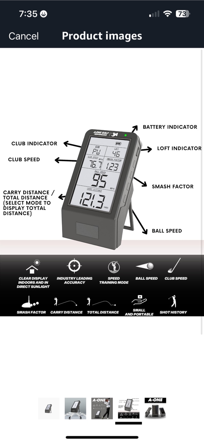 A-ONE Portable Golf Launch Monitor - photo 3