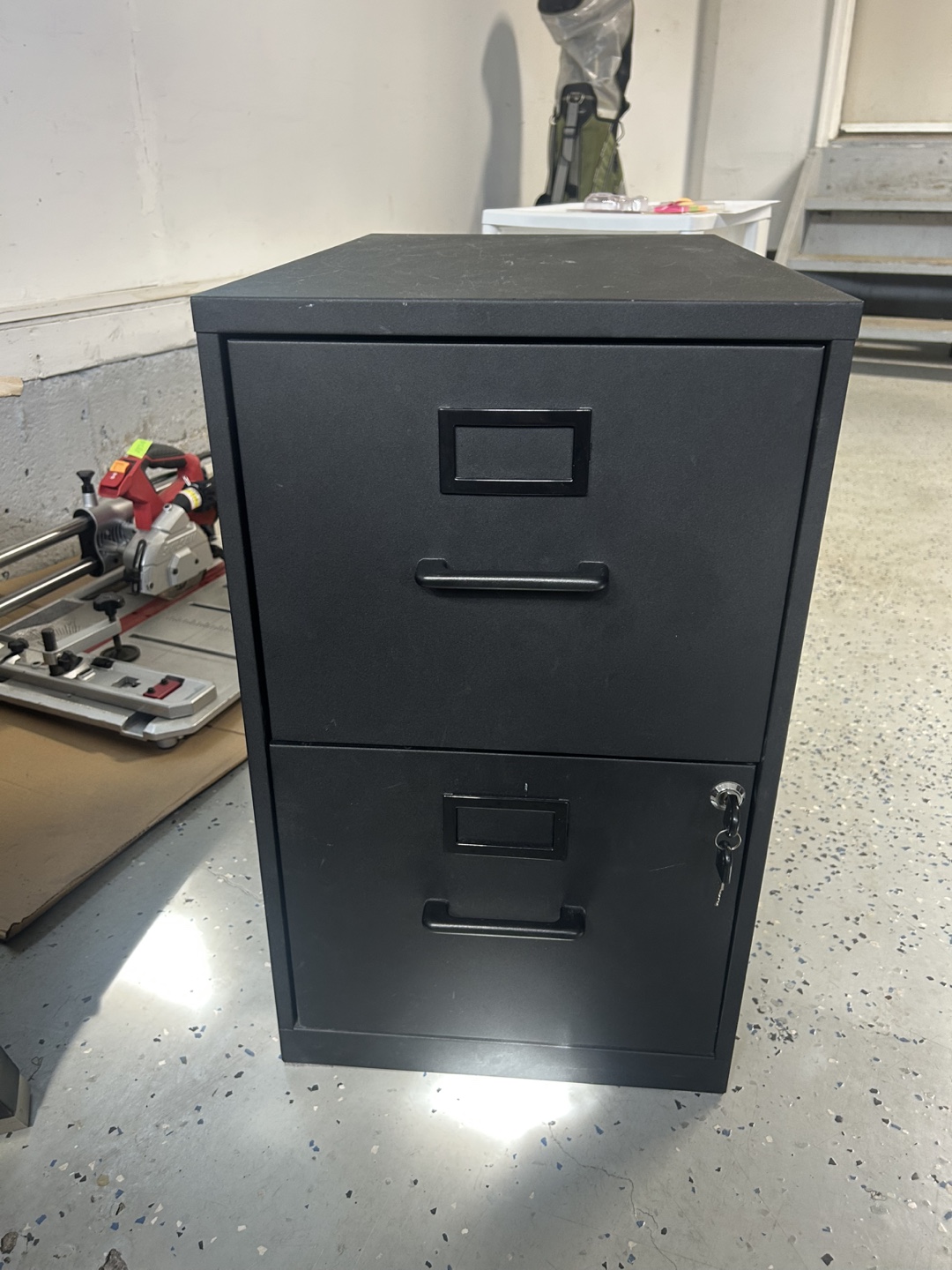 Black 2-Drawer Filing Cabinet