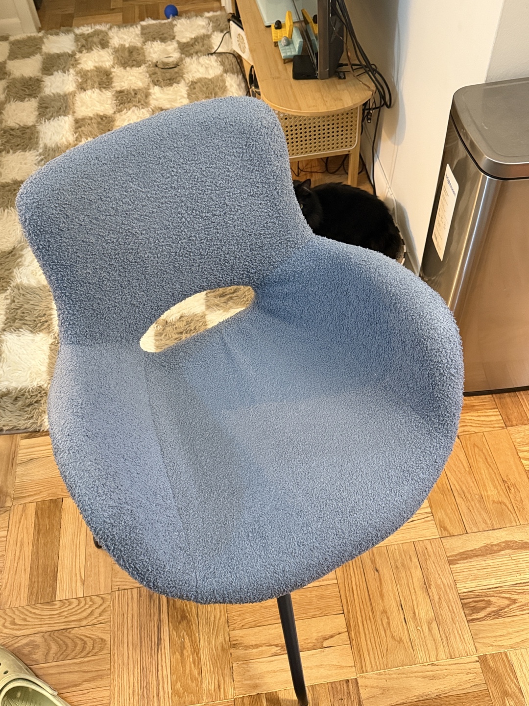 Swivel Accent Chair - Blue - photo 2