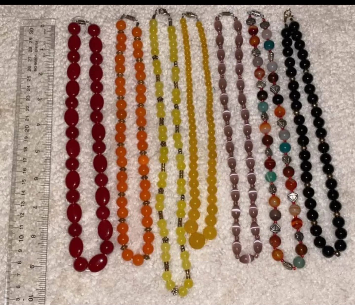 Semi Precious Stone Beaded Necklaces - Variety of Colours thumbnail