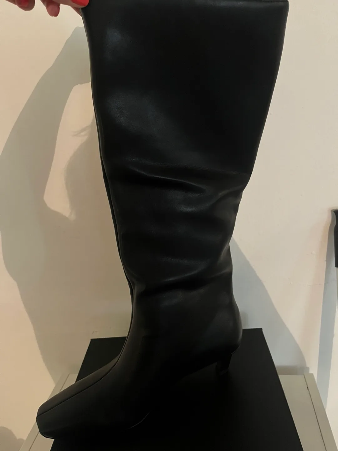 New Adrizzlein Black Knee High Boots - Size 7.5 thumbnail