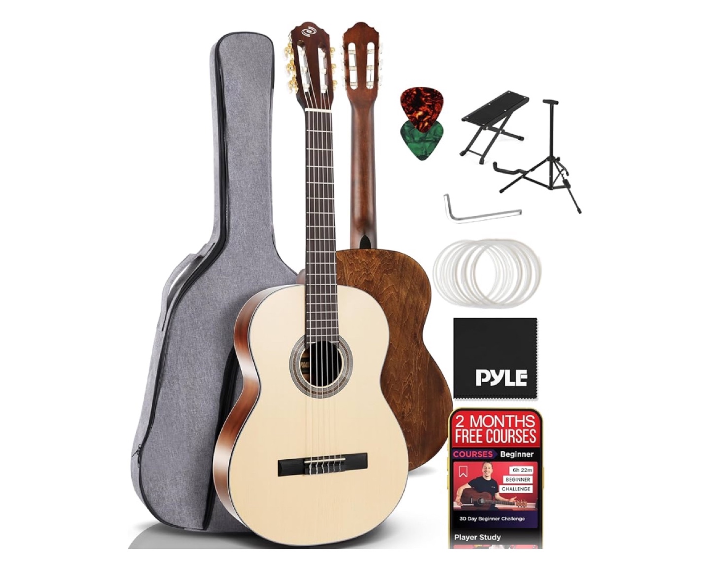 Classical Guitar with Gig Bag & Accessories - photo 2