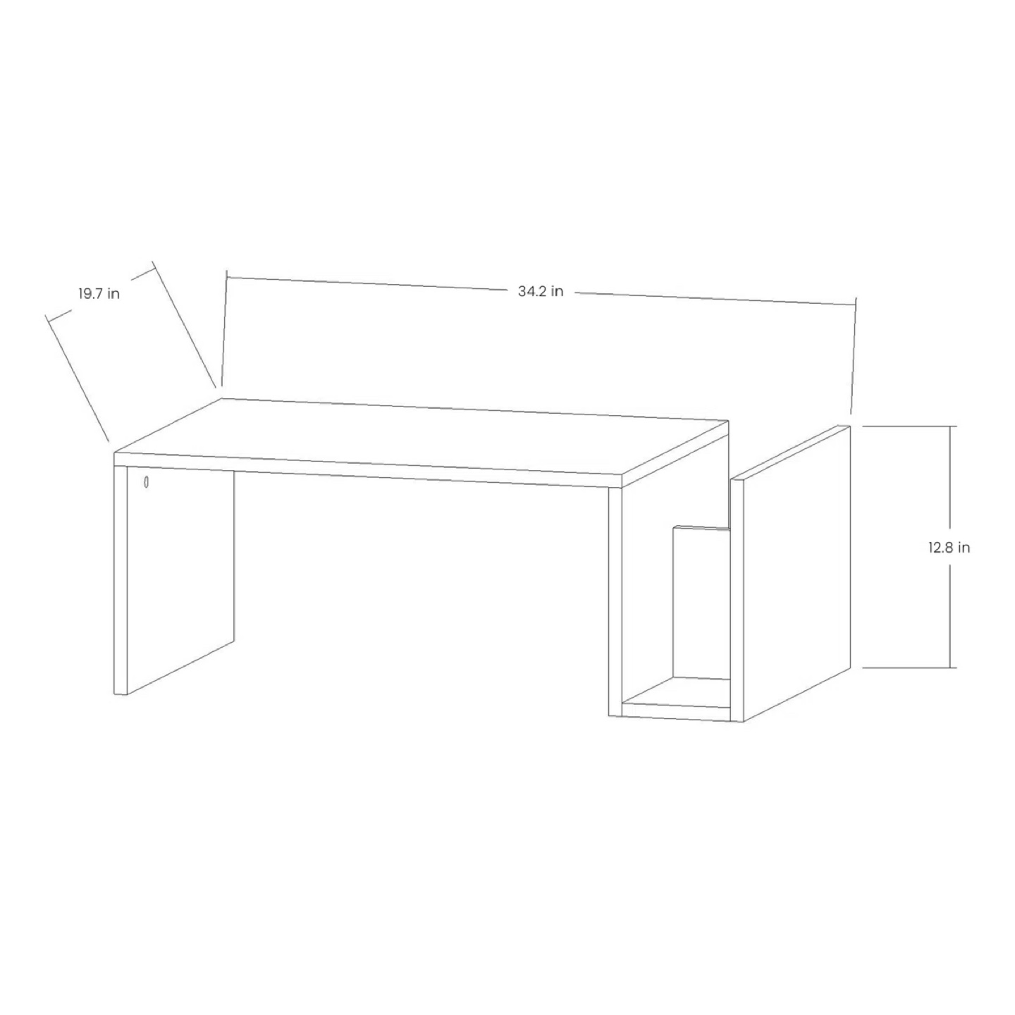 Marble Look Coffee Table with Storage - photo 4