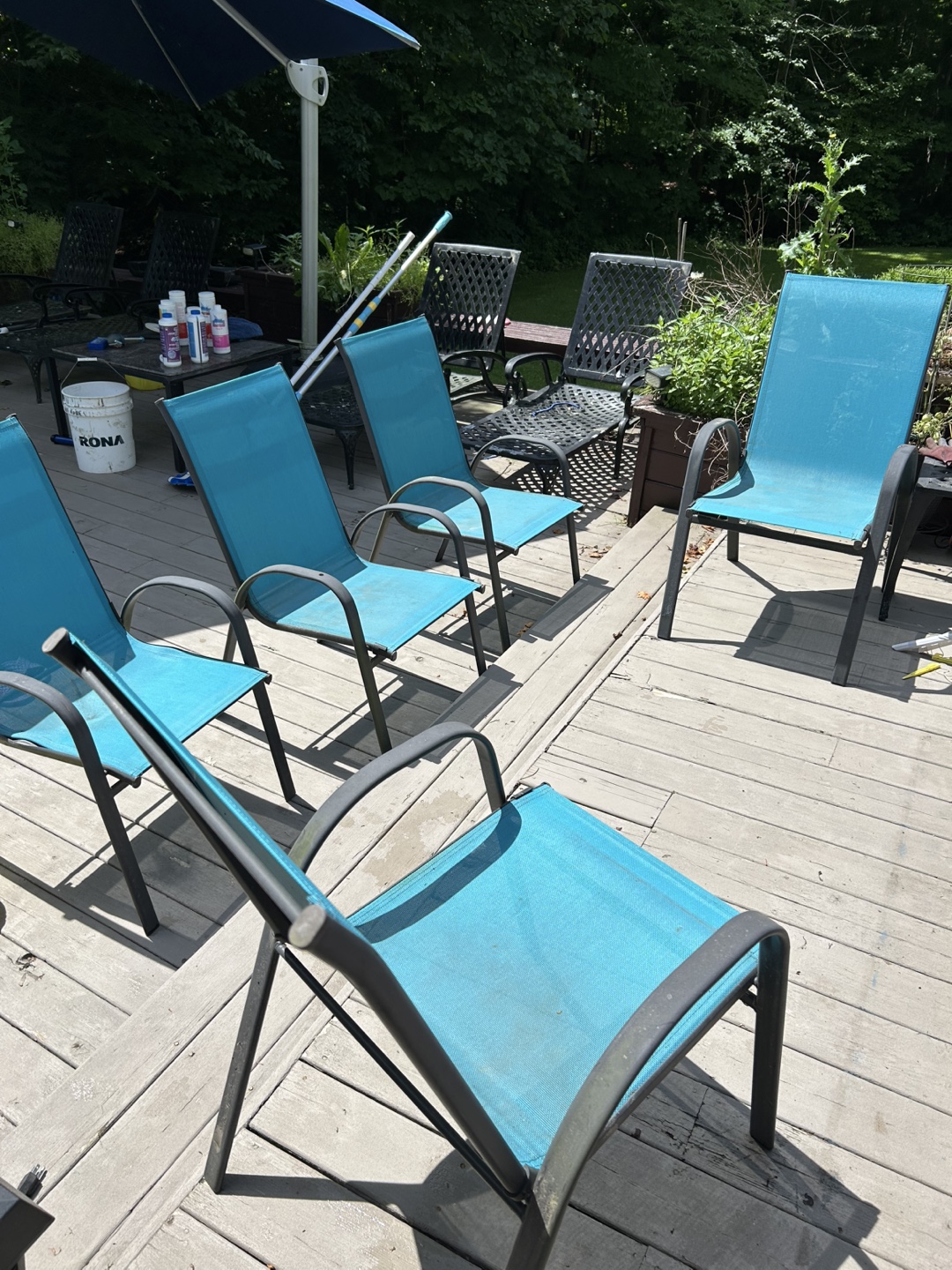5 Outdoor Patio Chair - Blue