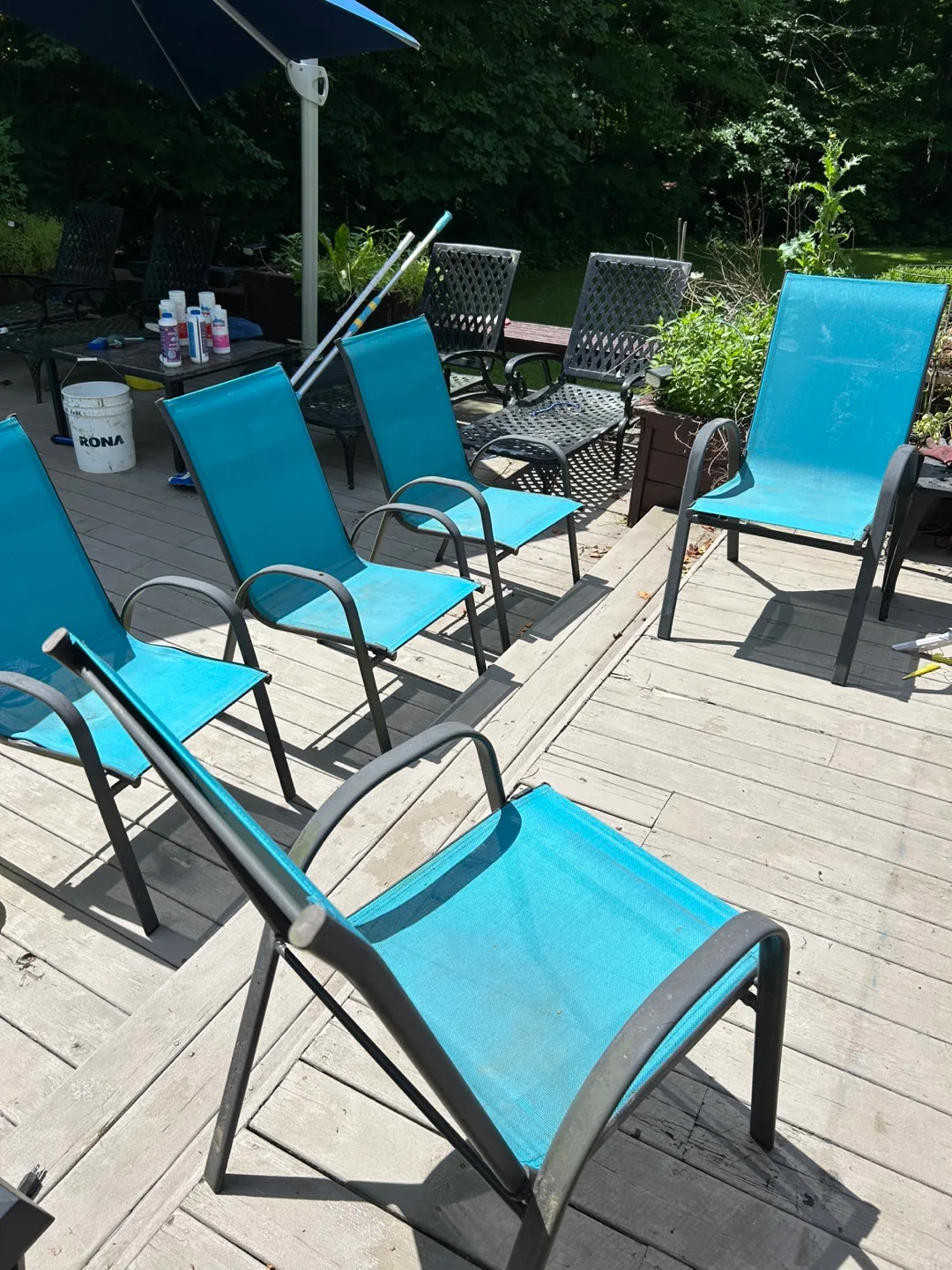 5 Outdoor Patio Chair - Blue thumbnail