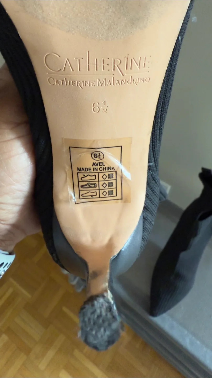 Catherine Malandrino Black Knit Sock Booties - Size 6.5 image indicator(3)