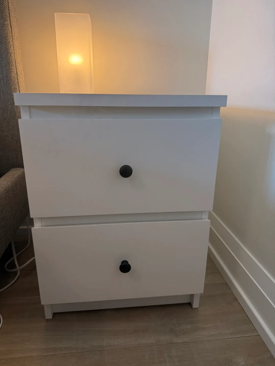 IKEA Malm 2-Drawer Chest / nightstand, White thumbnail