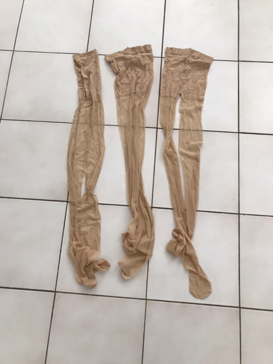3x Pantyhose Stockings - Light Beige 🇨🇦 thumbnail