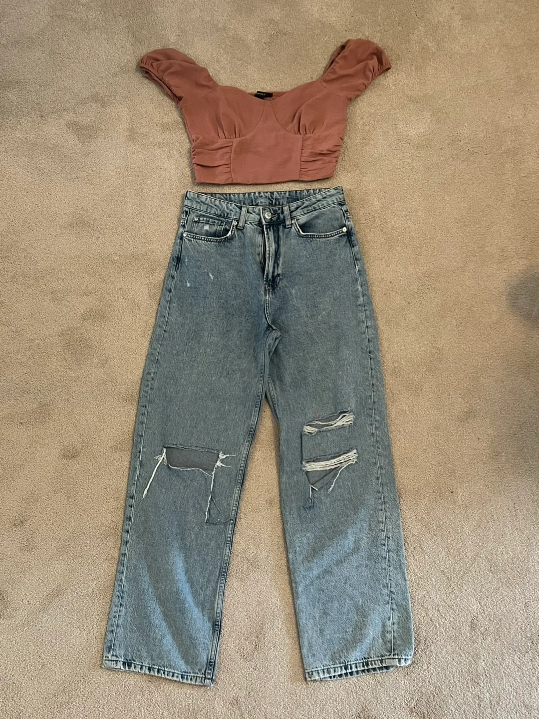 Ripped Jeans & Top Set thumbnail