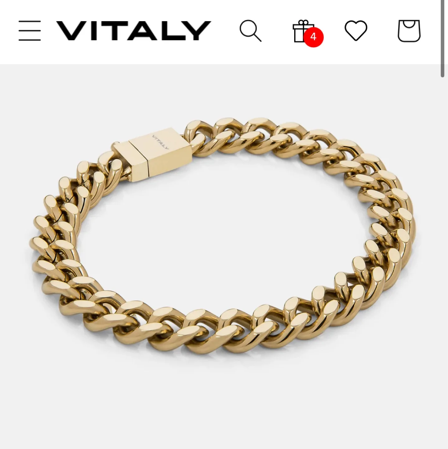 Vitaly Kickback Gold Bracelet - 7.5” thumbnail