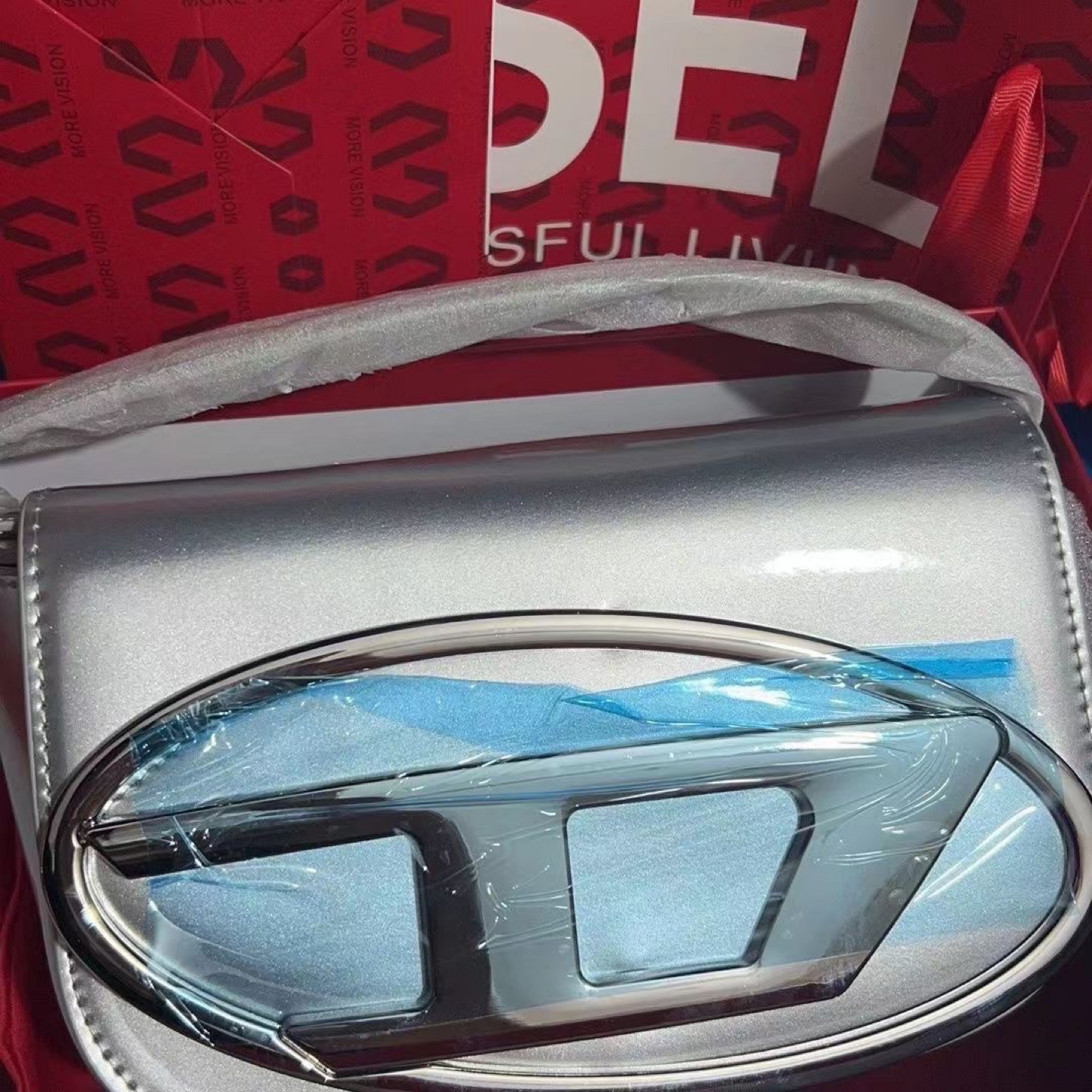 Diesel 1DR Shoulder Bag - Silver - photo 3