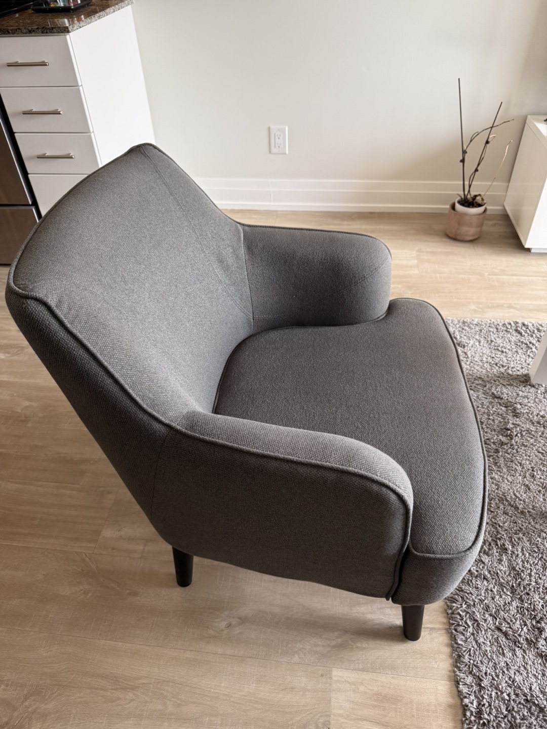 The Brick Dark Grey Accent Chair