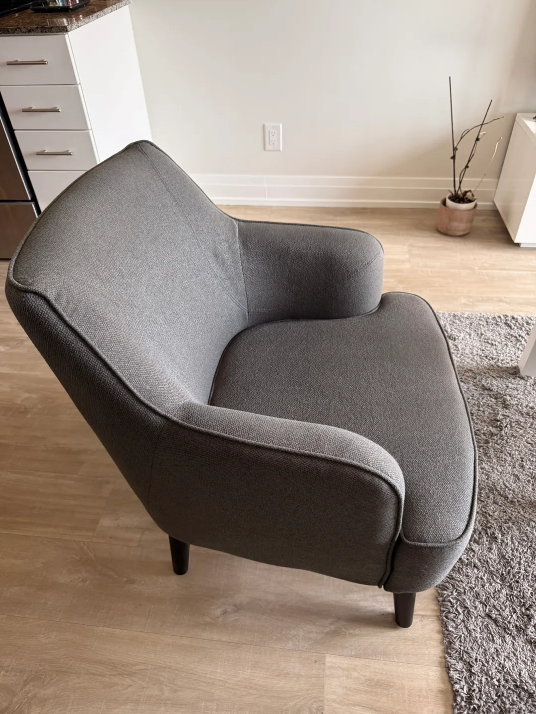 The Brick Dark Grey Accent Chair thumbnail