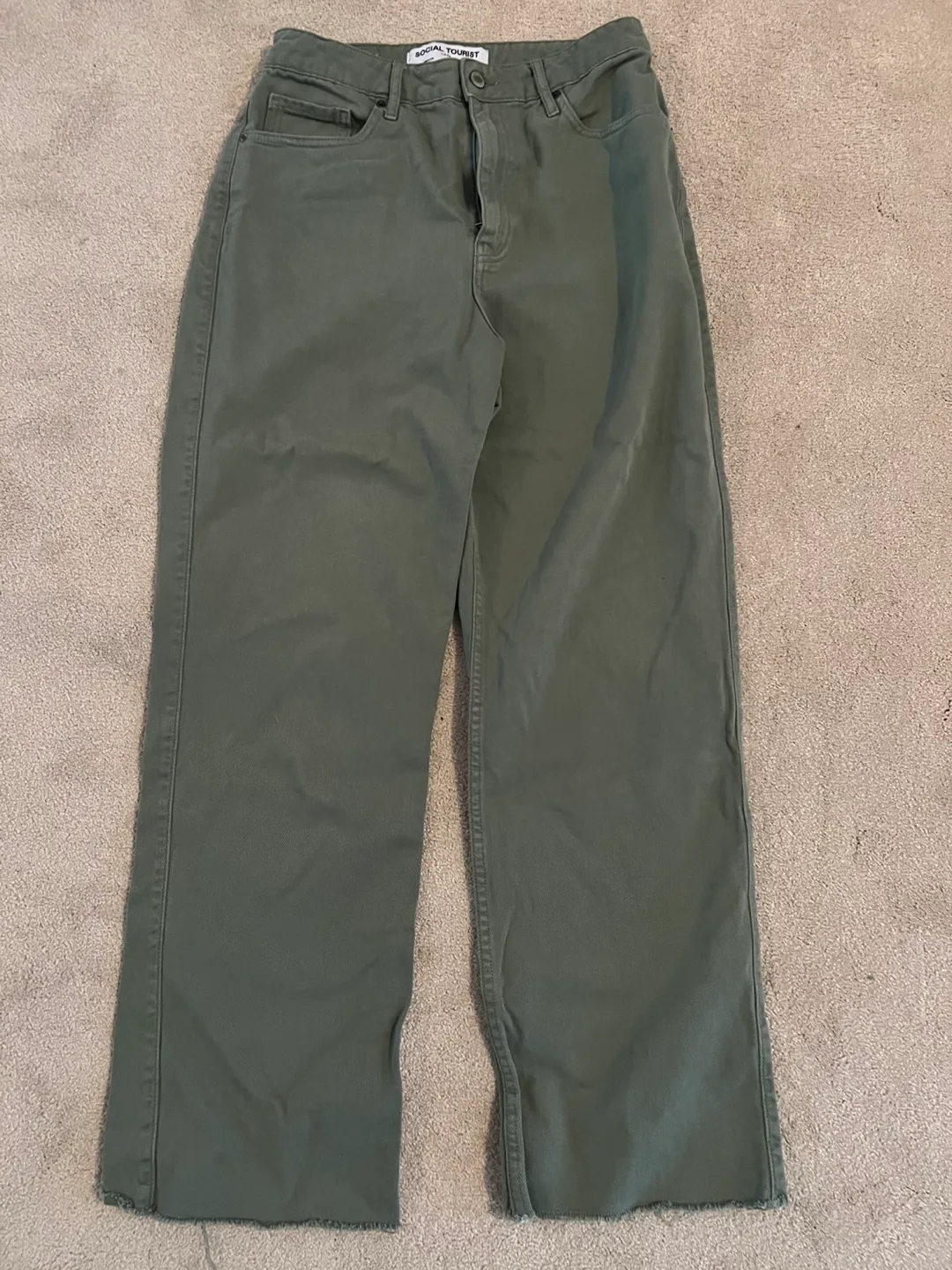 Social Tourist Olive Green Jeans thumbnail