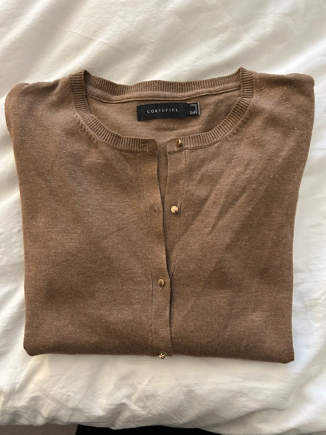 Camel Cardigan from Spanish Brand CORTEFIEL 🇨🇦 thumbnail