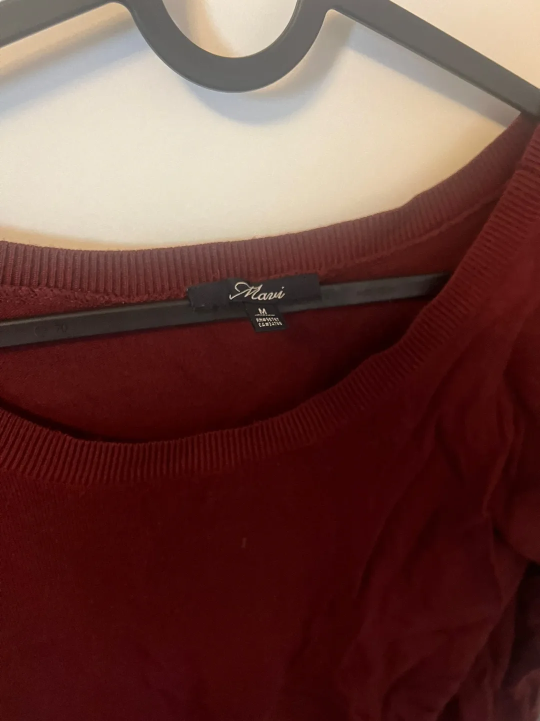 Mavi Burgundy Long Sleeve Top - Size M 🇨🇦 image indicator(2)