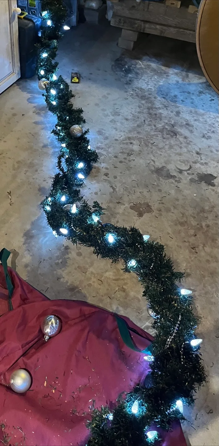 Christmas Garland with Lights and Ornaments image indicator(2)