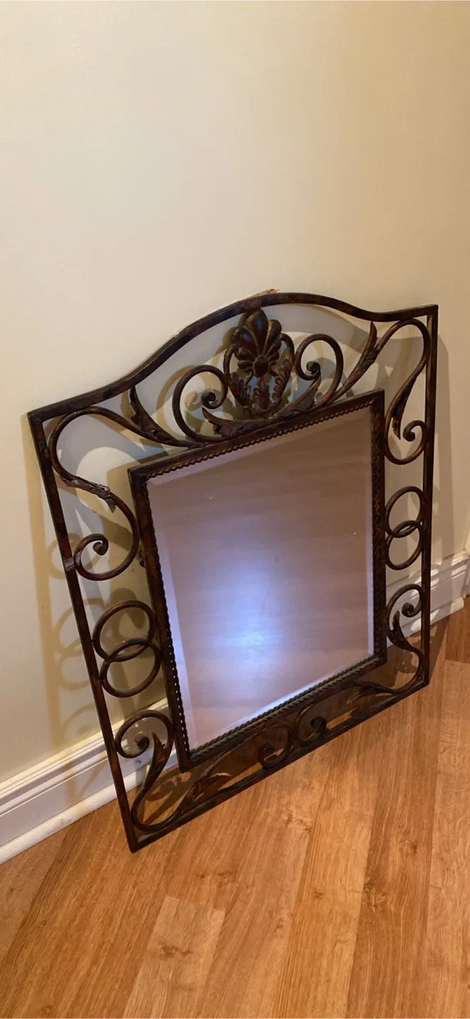 Decorative Metal Framed Mirror thumbnail