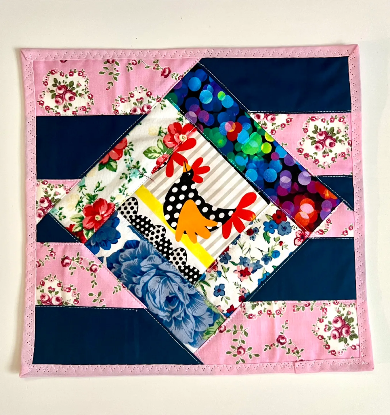 Handmade Quilted Hot Pad - Chicken Design image indicator(2)