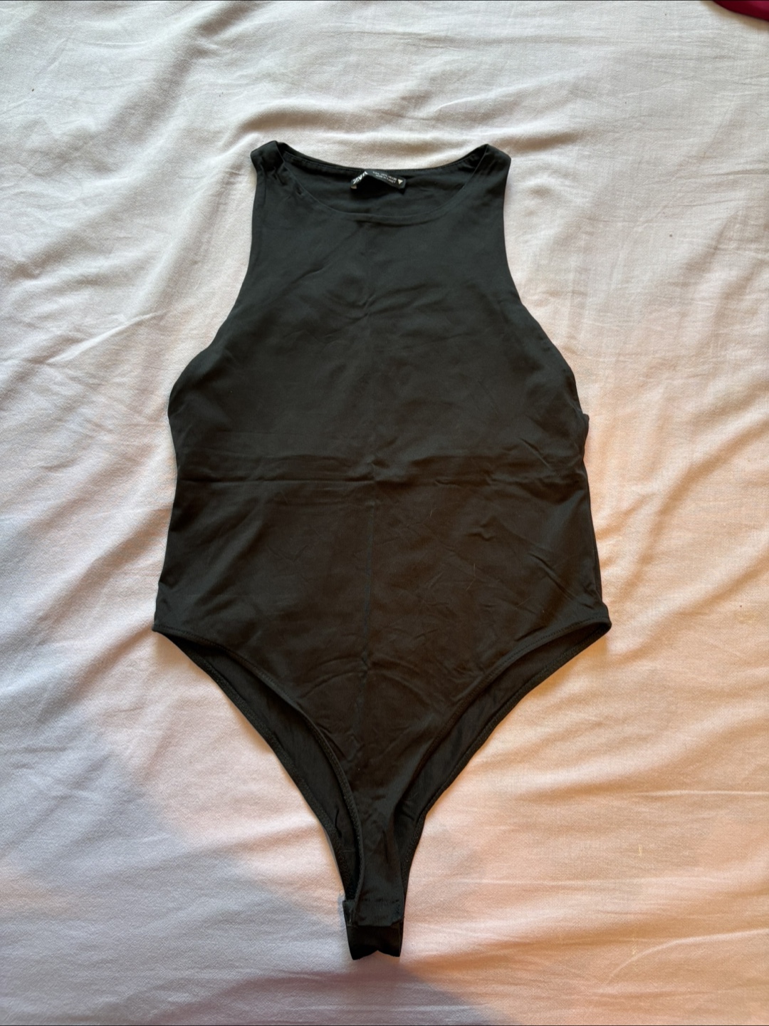 Zara Black Bodysuit Minimalist Design, Size L