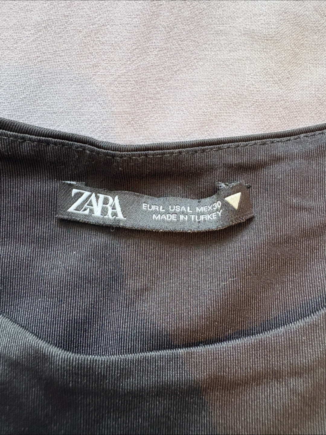 Zara Black Bodysuit Minimalist Design, Size L - photo 4