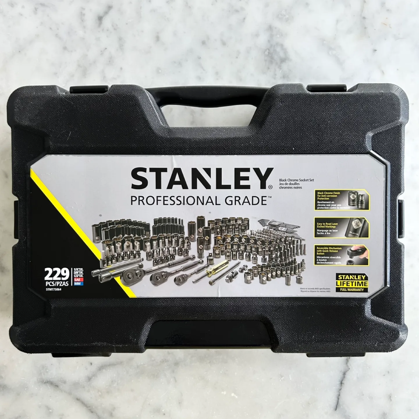 Stanley 229-Piece Black Chrome Socket Set thumbnail