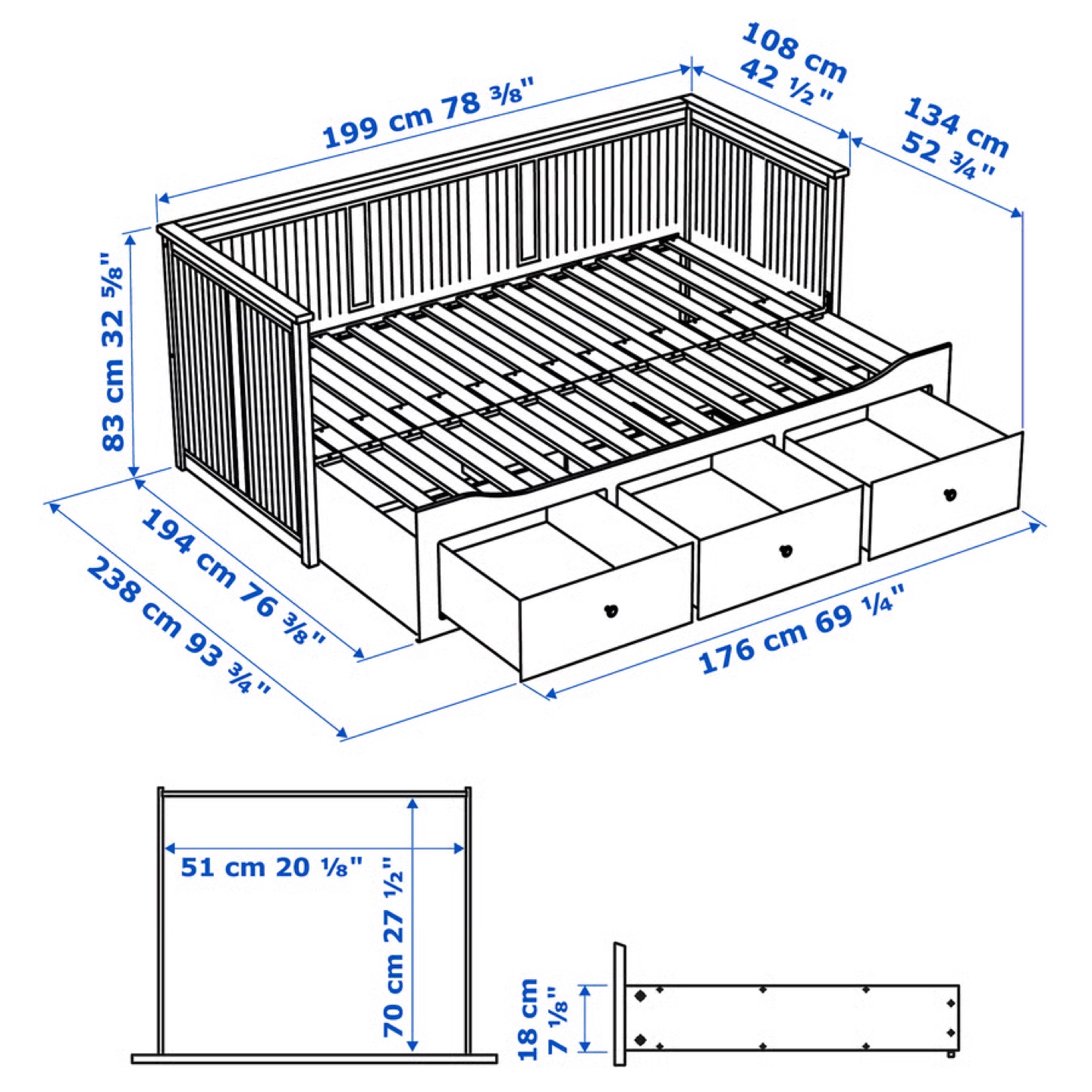 IKEA pull-out bed - photo 2