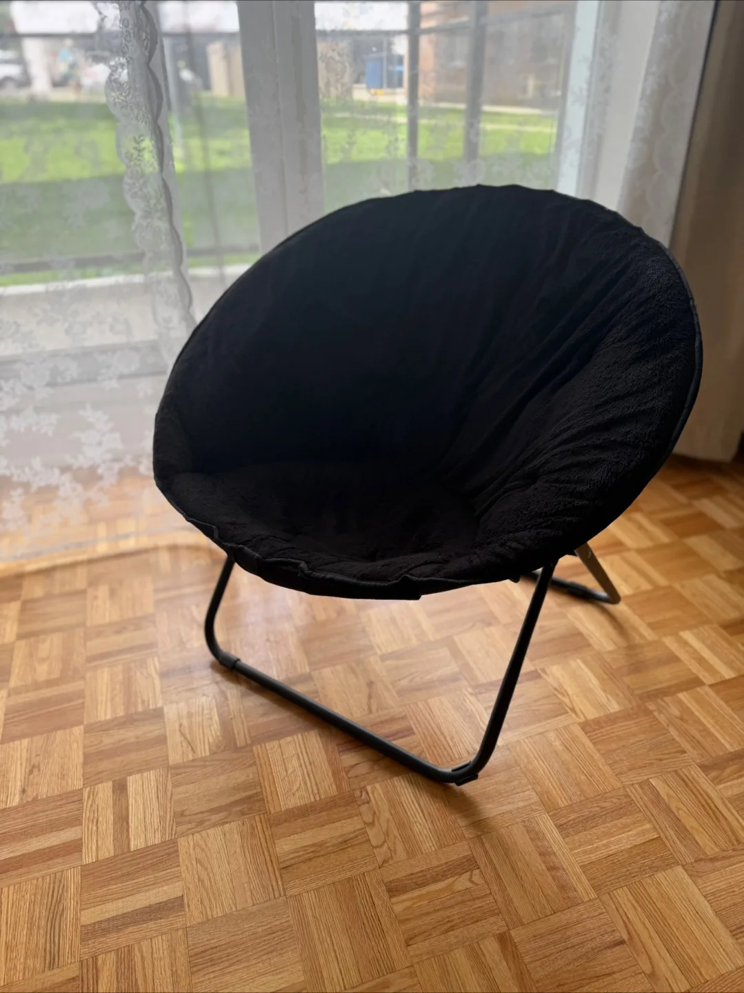IKEA Black Egg Chair - Papasan Style thumbnail