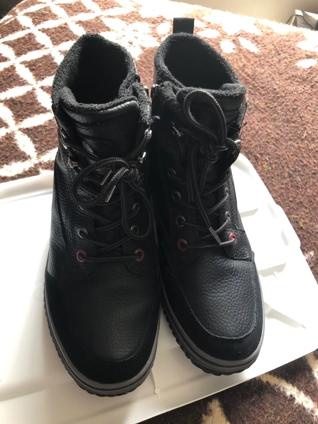 Pajar Black Leather Ankle Boots thumbnail