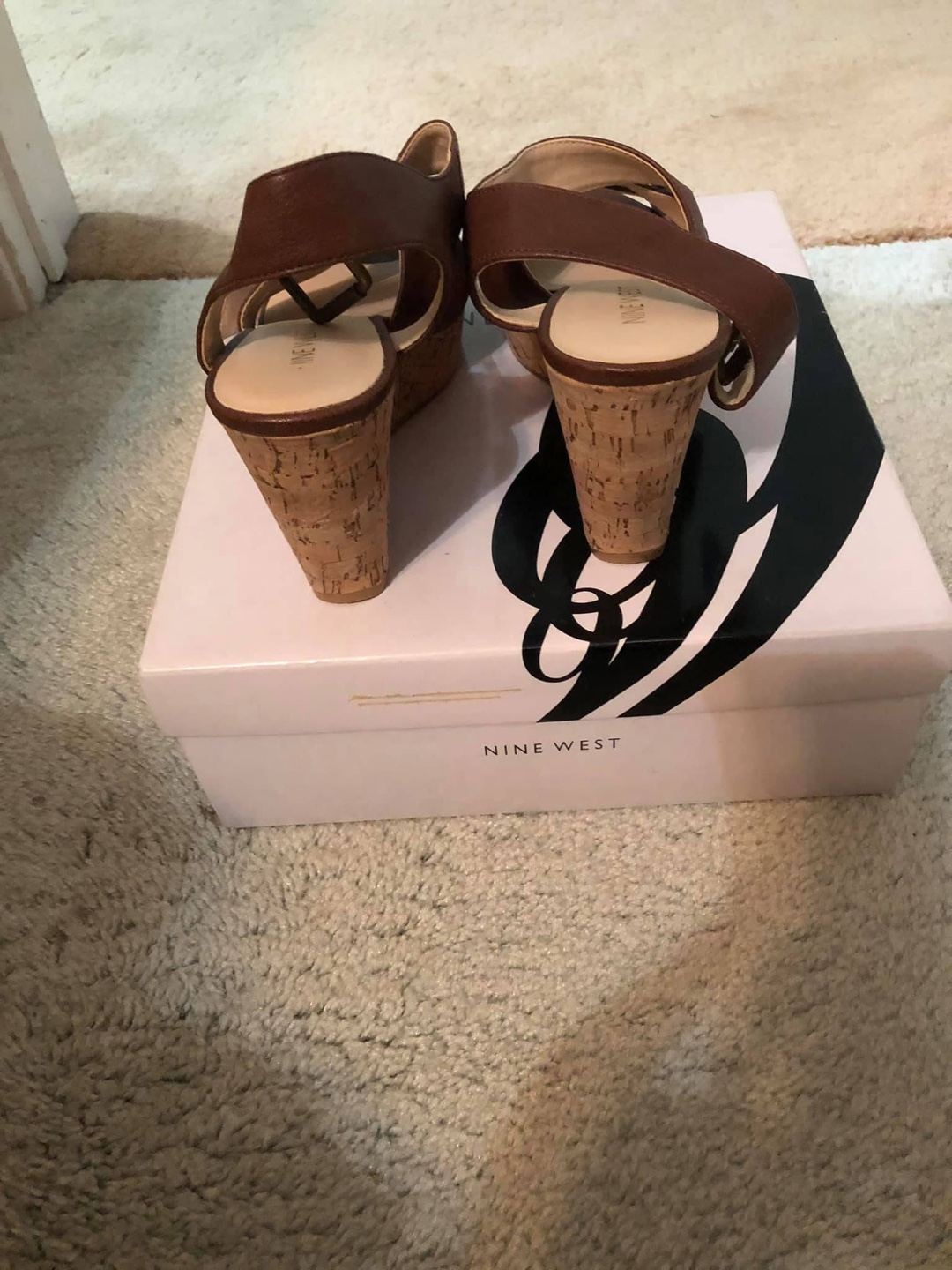 Nine West Brown Wedge Sandals - Size 8 - photo 3