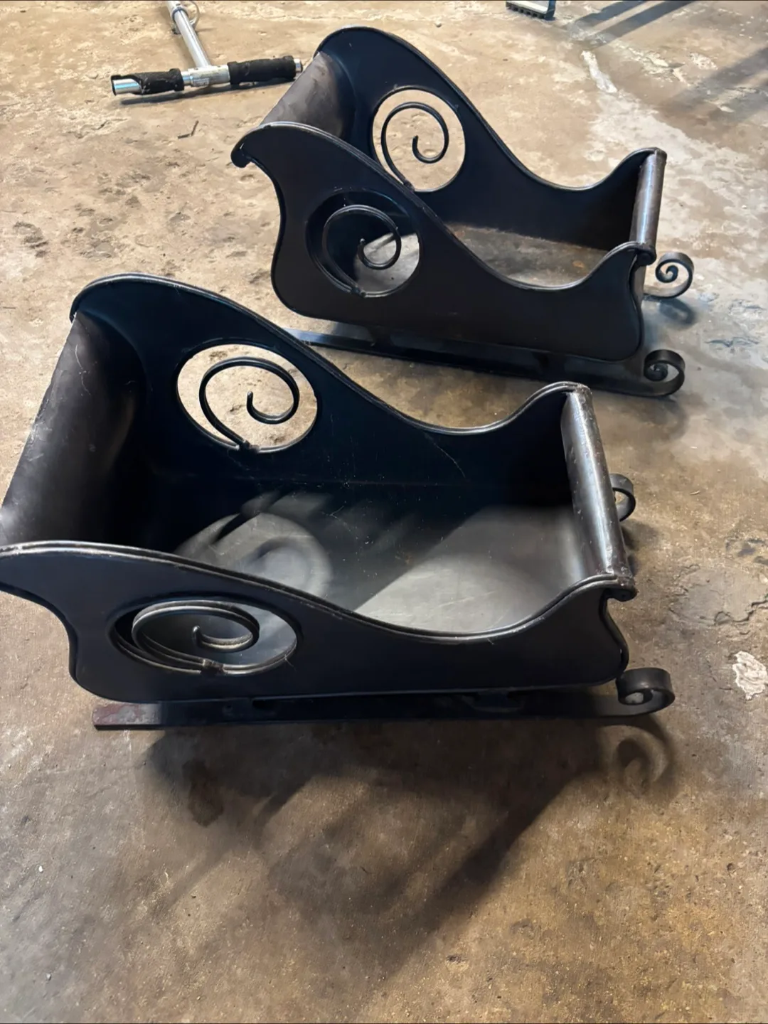 Pottery barn Metal Decorative Sleighs - Set of 2 thumbnail
