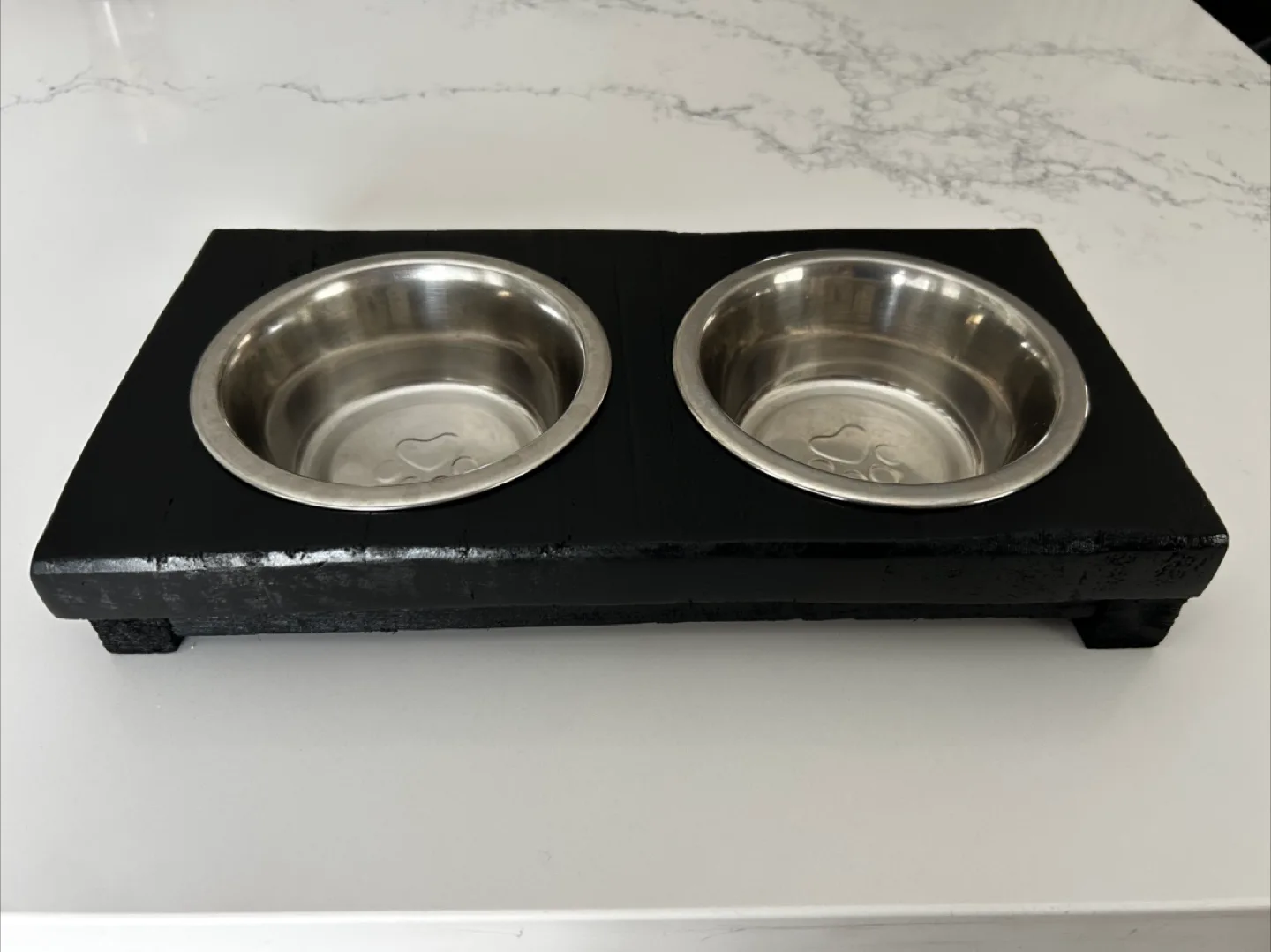 Black Double Dog Bowl Stand thumbnail